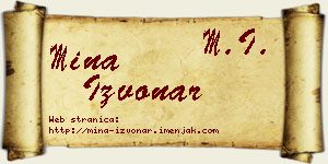 Mina Izvonar vizit kartica